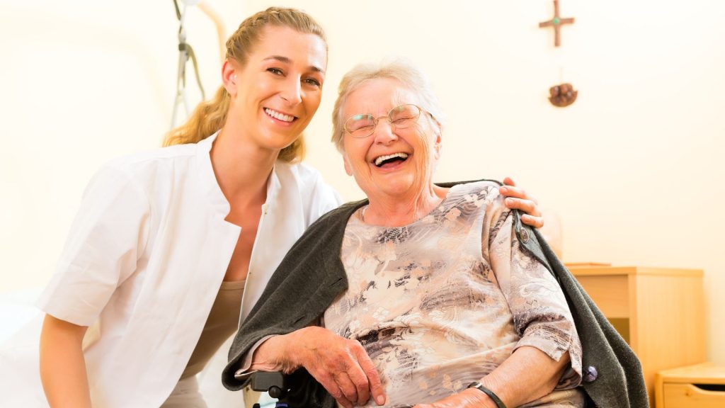 a woman and her carer